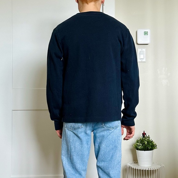 Navy Blue Cardigan 100% Cotton - Picture 2 of 4